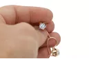 Zircon Original Vintage 14K Rose Gold Earrings Vintage vec142r